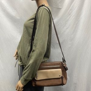 Bueno Brown & Tan Crossbody/Shoulder Handbag
